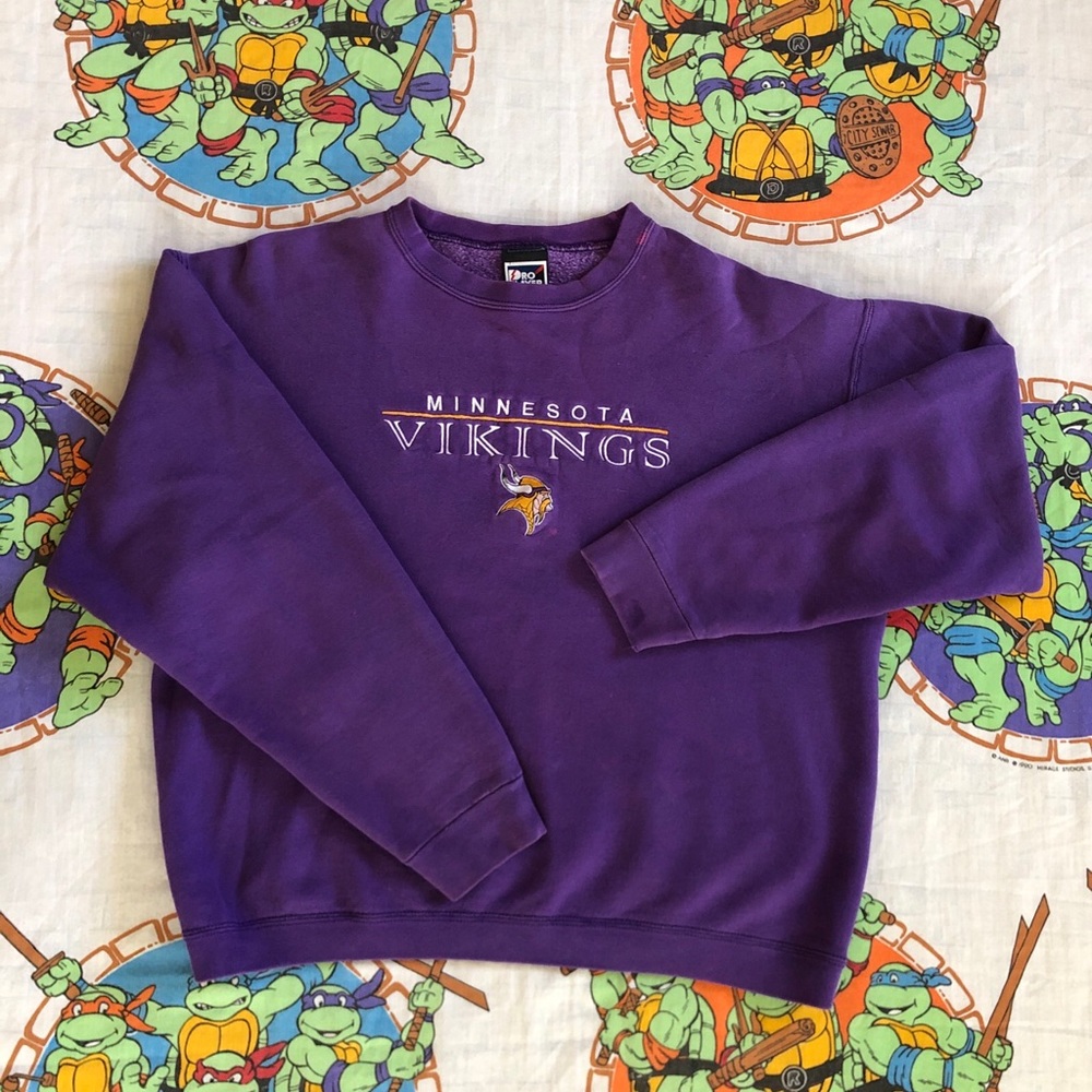 Vintage 90’s ProPlayer Minnesota Vikings Pullover Sweater Mens Large